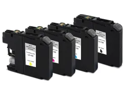 Cartouche q-connect jet d'encre compatible brother lc123 couleur noir/cyan/magenta/jaune pack