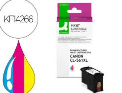 Cartouche q-connect jet d'encre compatible canon cl-561xl 600p couleur cyan/magenta/jaune