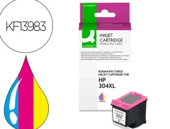 Cartouche q-connect jet d'encre compatible hp 304xl 450p couleur cyan/magenta/jaune