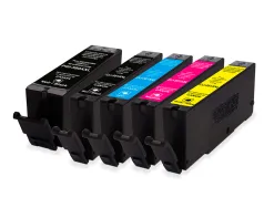 Cartouche q-connect jet d'encre compatible canon pgi-580xxl-581xxl couleur noir x2/cyan/magenta/jaune