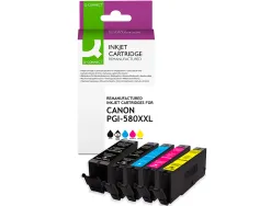 Cartouche q-connect jet d'encre compatible canon pgi-580xxl-581xxl couleur noir x2/cyan/magenta/jaune