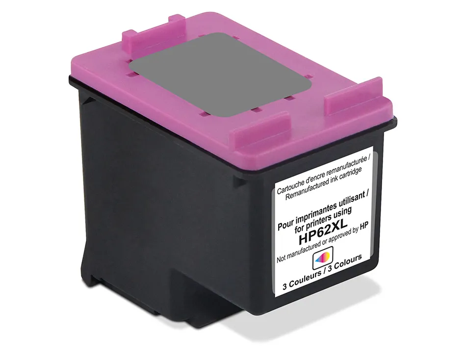 Cartouche q-connect jet d'encre compatible hp 62xl 400p couleur cyan/magenta/jaune