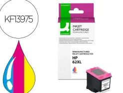 Cartouche q-connect jet d'encre compatible hp 62xl 400p couleur cyan/magenta/jaune