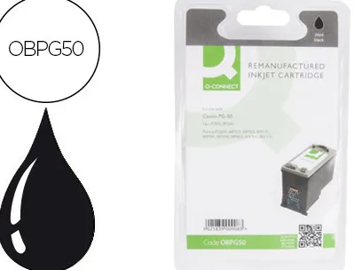 Cartouche q-connect jet d'encre compatible imprimantes canon 50 pg50 couleur noir 510p