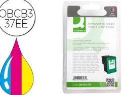 Cartouche q-connect jet d'encre compatible imprimantes hp cb337ee encre 3 couleurs cyan magenta jaune 180p