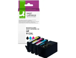 Cartouche q-connect jet d'encre compatible hp 912xl coloris noir/cyan/magenta/jaune pack