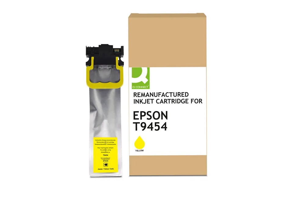 Cartouche q-connect jet d'encre compatible epson t945 6800p coloris jaune