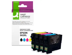 Cartouche q-connect jet d'encre compatible epson 502xl couleur noir/cyan/magenta/jaune pack