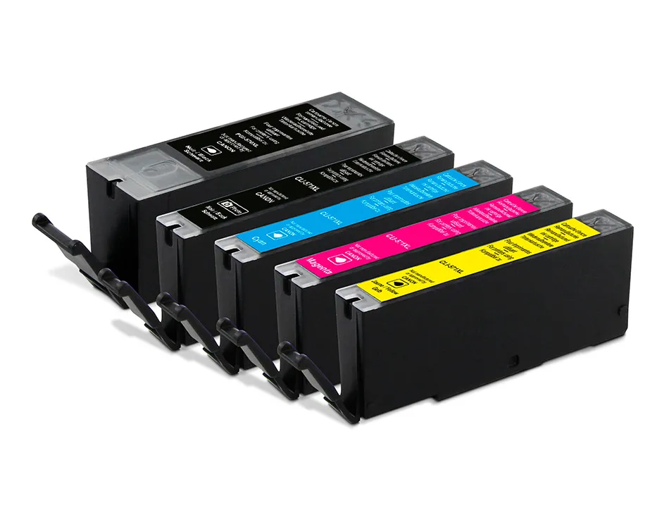Cartouche q-connect jet d'encre compatible canon pgi-570xl-571xl couleur noir x2/cyan/magenta/jaune pack 5