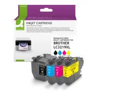 Cartouche q-connect jet d'encre compatible brother lc3219xl coloris noir/cyan/magenta/jaune pack