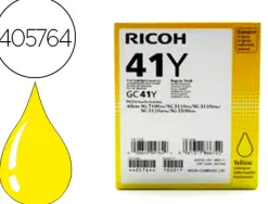 Cartouche ricoh gc41 jet d'encre 405764 pour sg3100/3110/7100 couleur jaune haute capacité 2200p