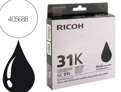 Cartouche ricoh gc-31k gel encre 405688 couleur noir 1920p
