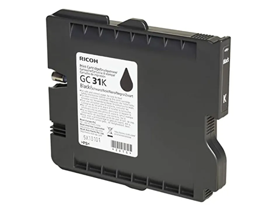 Cartouche ricoh gc-31k gel encre 405688 couleur noir 1920p