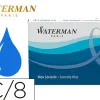 Cartouche waterman longue standard encre bleue effaçable étui 8 unités