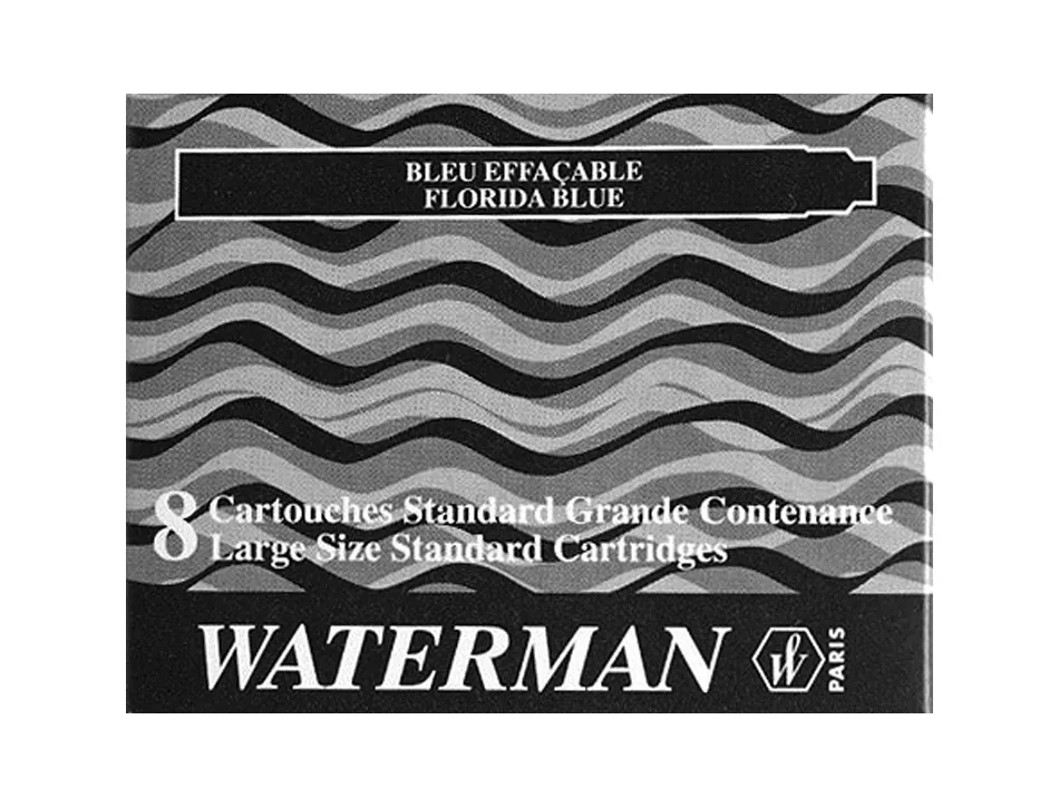 Cartouche waterman longue standard encre noire étui 8 unités