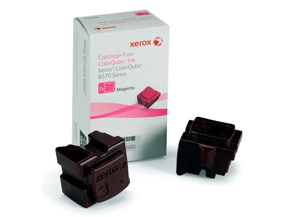 Cartouche xerox encre solide 108r00932 pour colorqube 8570 8580 couleur magenta 4400p pack 2 unités