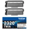 Cartouches broher jet d'encre noir tn2320 2x2600p pack de 2