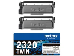 Cartouches broher jet d'encre noir tn2320 2x2600p pack de 2