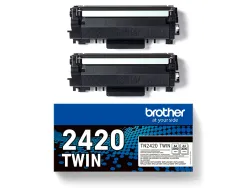 Cartouches brother jet d'encre noir tn2420 2x3000p pack de 2