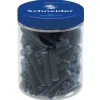 Cartouches schneider courtes internationales encre coloris bleu pot de 100 unit s
