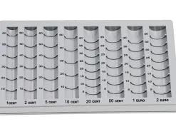 Casier monnayeur liderpapel plastique grande résistance 8 colonnes hauteur 24/35mm 155x280mm 200g