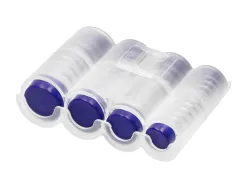 Casier monnayeur q-connect soufflet 8 fractions euros 75x105x32mm coloris transparent/bleu
