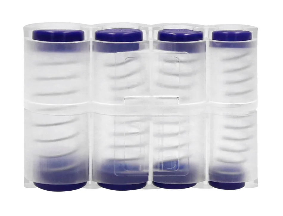 Casier monnayeur q-connect soufflet 8 fractions euros 75x105x32mm coloris transparent/bleu