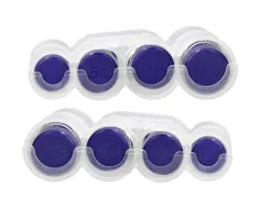 Casier monnayeur q-connect soufflet 8 fractions euros 75x105x32mm coloris transparent/bleu