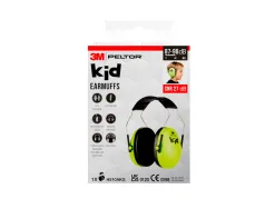 Casque anti-bruit 3m peltor enfant jusqu'a 27db coloris vert neon
