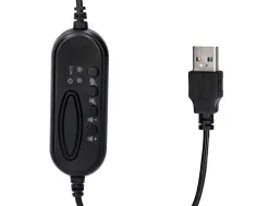 Casque q-connect biaural filaire avec microphone et controle du volume connexion usb cable 2m coloris noir