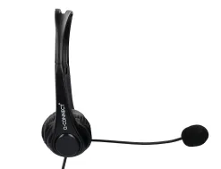 Casque q-connect biaural filaire avec microphone et controle du volume connexion usb cable 2m coloris noir