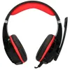 Casque q-connect gaming filaire avec microphone ajustable et lumiere led coloris noir