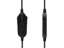 Casque q-connect gaming filaire avec microphone ajustable et lumiere led coloris noir