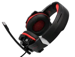 Casque q-connect gaming filaire avec microphone ajustable et lumiere led coloris noir