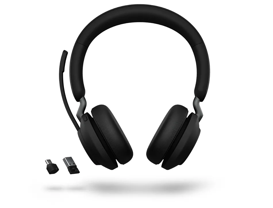 Casque san fil jabra evolve 2 65 duo ms + link 380a micro casque bluetooth