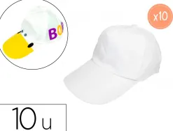 Casquette sodertex a customiser ajustable 10 pièces coloris blanc