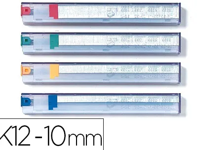 Cassette d'agrafes rapid k10 10 mm pour agrafeuse 5551 capacité agrafage 55 feuilles 1050 unités bte de 5u