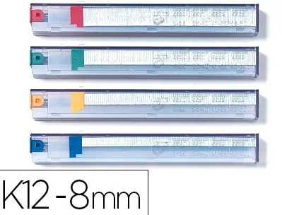 Cassette d'agrafes rapid k8 8mm pour agrafeuse 5551 capacité agrafage 45 feuilles 1050 unités bte de 5u