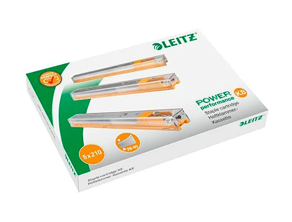 Cassette d'agrafes rapid k8 8mm pour agrafeuse 5551 capacité agrafage 45 feuilles 1050 unités bte de 5u
