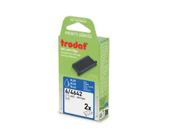 Cassette encrage trodat 6/4642 pour tampon encreur printy coloris bleu pack 2 unites