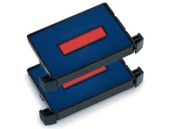 Cassette encrage trodat 6/4750 pour tampon encreur printy coloris bleu/rouge pack 2 unites