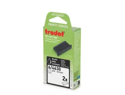 Cassette encrage trodat 6/4630 pour tampon encreur printy coloris noir pack 2 unites