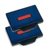 Cassette encrage trodat 6/56 pour tampon encreur printy coloris bleu/rouge pack 2 unites
