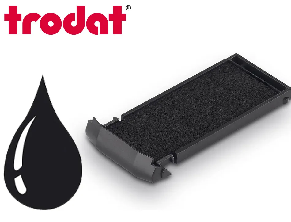 Cassette encrage trodat 6/9411 pour tampon mobile printy 9411 38x14mm coloris noir