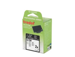 Cassette encrage trodat 6/58 pour tampon encreur printy coloris noir pack 2 unites