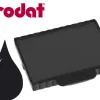 Cassette encrage trodat 6/57a pour tampon metal line 5207/ 5470 taille empreinte 60x40mm coloris noir