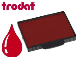 Cassette encrage trodat 6/57a pour tampon metal line 5207/5470 taille empreinte 60x40mm coloris rouge
