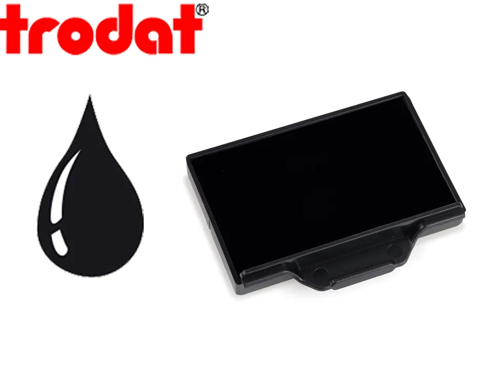 Cassette encrage trodat 6/56a pour tampon metal line 5117/5204/5206/5460/5465/5466/5558/55510pl coloris noir