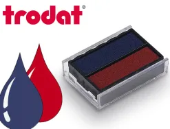 Cassette encrage trodat 6/4850a pour tampon encreur printy 4850/4820l1/4850l2/4850l8 taille empreinte 25x14mm noir