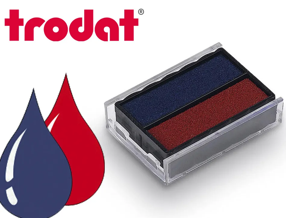 Cassette encrage trodat 6/4850a pour tampon encreur printy 4850/4820l1/4850l2/4850l8 taille empreinte 25x14mm noir